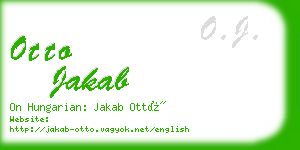 otto jakab business card